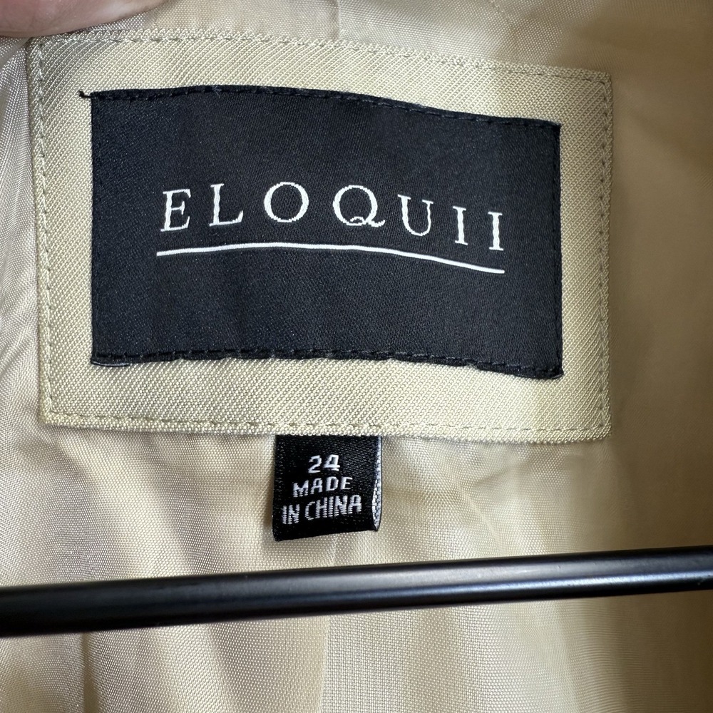 ELOQUII Women's Double Breasted Blazer Jacket Tan Plus Size 24‎ Career Business - Picture 3 of 8